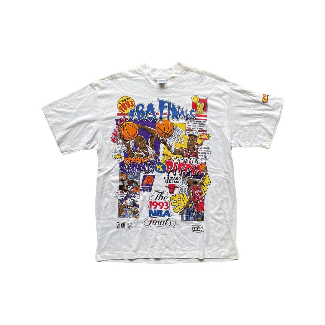 1993 NBA Finals Phoenix Suns vs Chicago Bulls Caricature Comic T-shirt